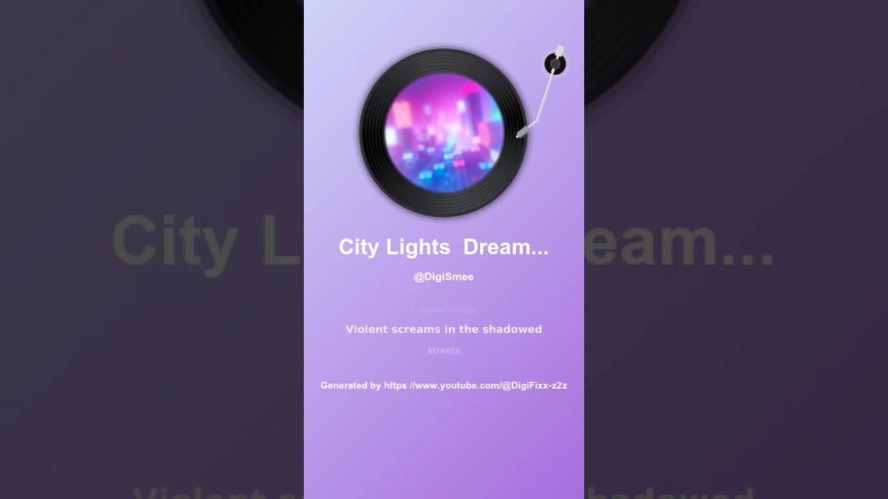 City Lights Dreams Broken   [atmospheric urban track that blends emotional storytelling
