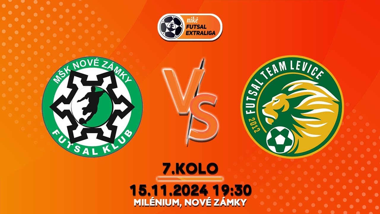 7.kolo NFE: MŠK Futsal NOVÉ ZÁMKY - Futsal Team LEVICE