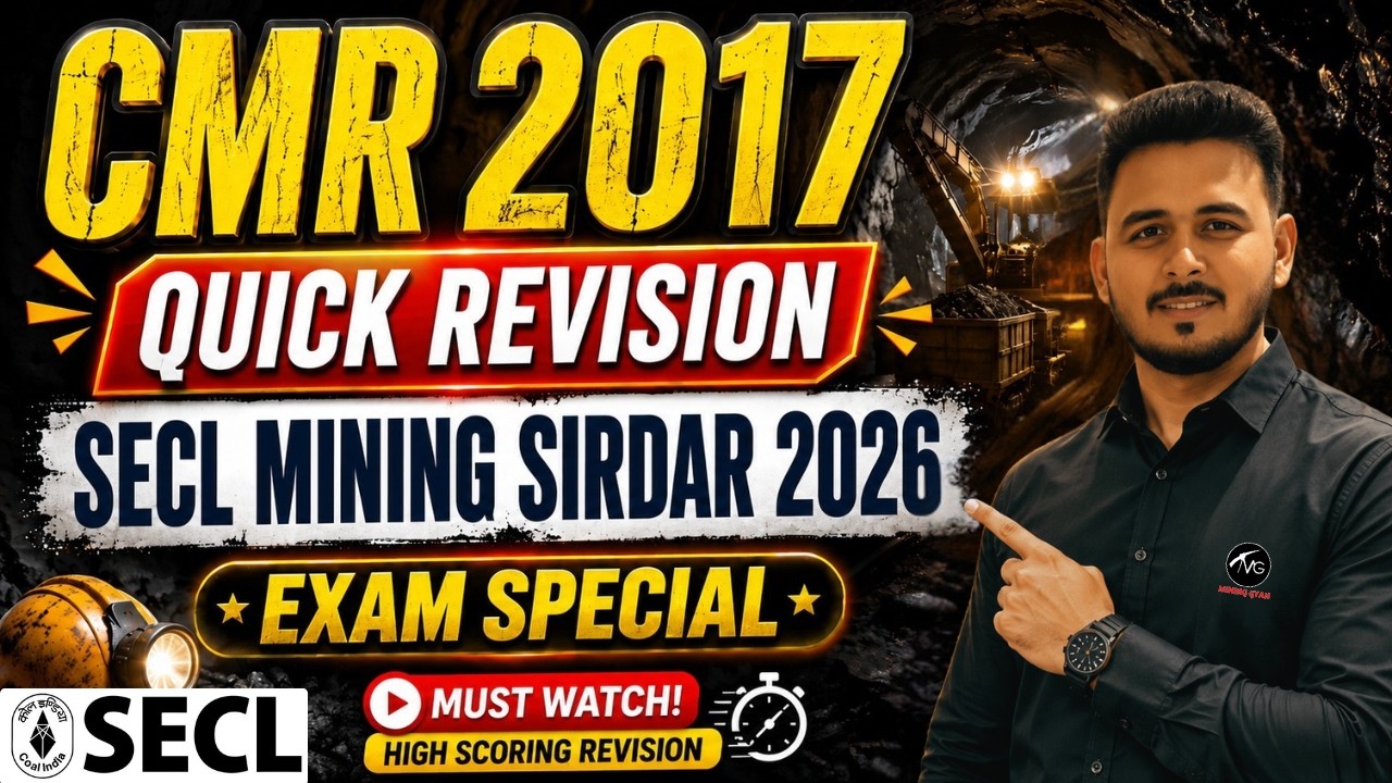 CMR 2017 Quick Revision | SECL Mining Sirdar 2026 Exam Special | Must Watch | #secl