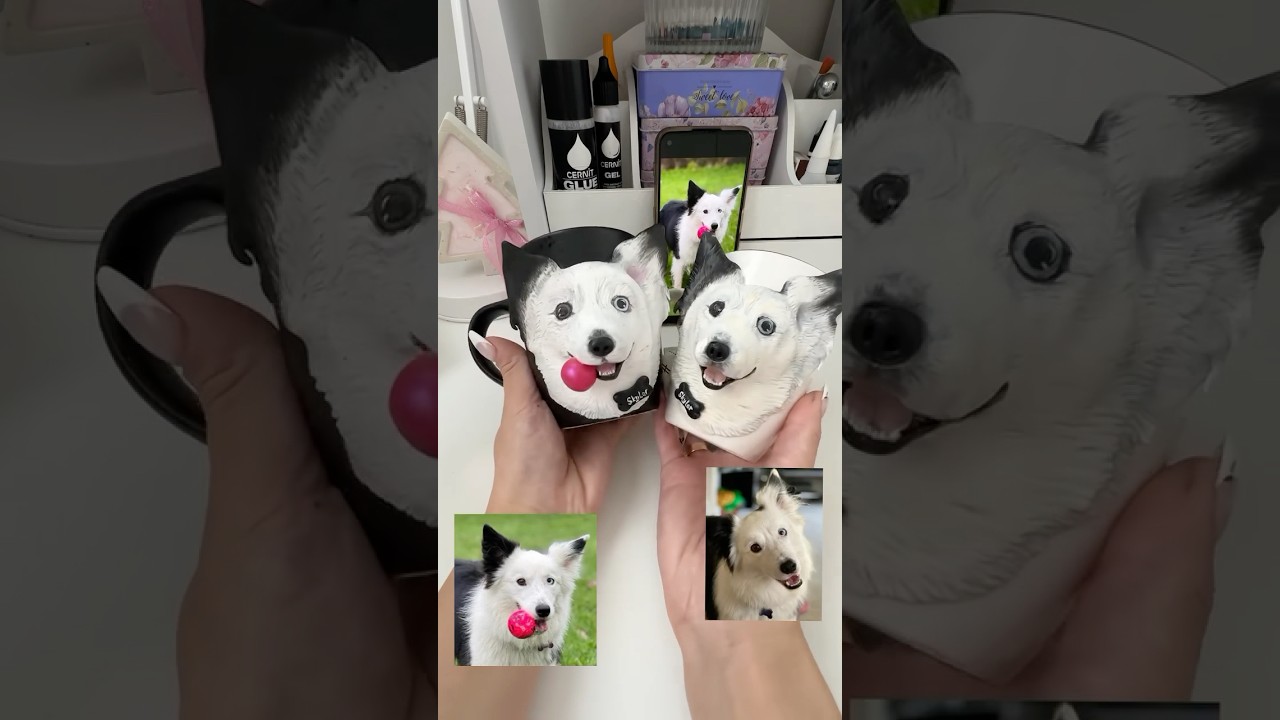 I create custom pet sculptures based on your photos 🐶🐾#shorts #dog #coversong #song