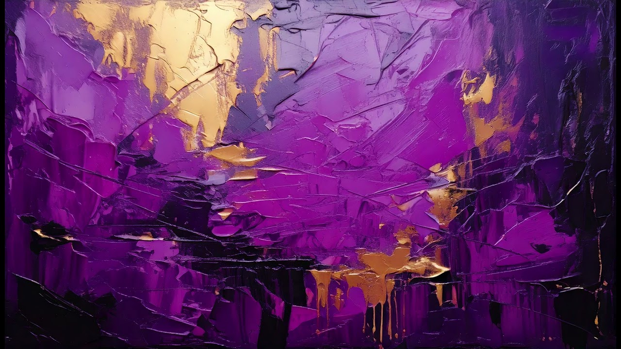 2-Hour 4K Frame TV Art | Gilded Abyss: The Purple Majesty | Wallpaper TV Art | WLPR GLLRY