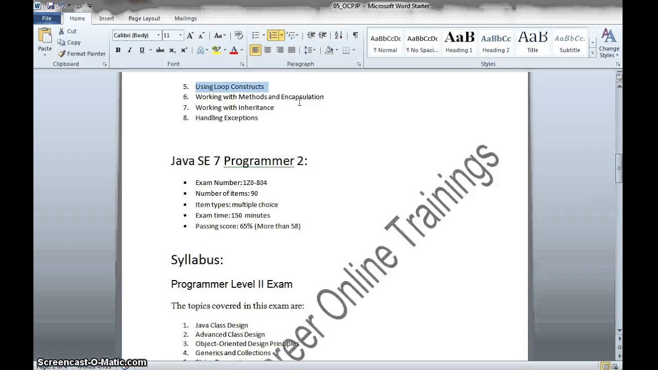 Java Certification|Oracle Certified Java Programmer|Oracle Certified Java Associate