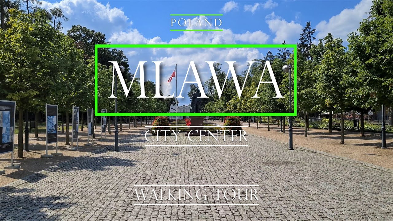 [4K] POLAND City Center Mlawa WALKING TOUR/spacer po centrum Mławy