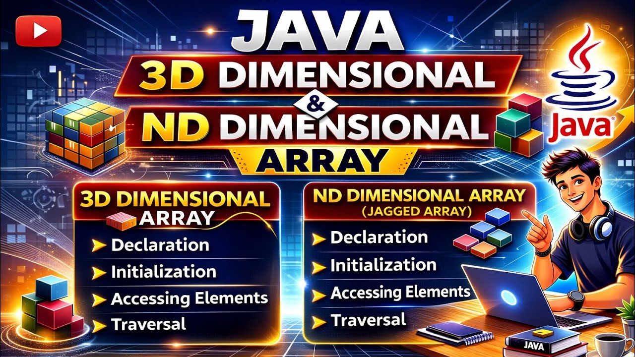 3D Dimensional Array and N-Dimensional Array in Java | Full Explanation with Examples