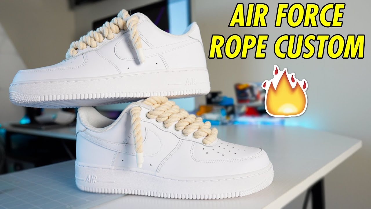 Урок по созданию объемного кружева из верёвки Air Force 1! (ЛЕГКИЙ)