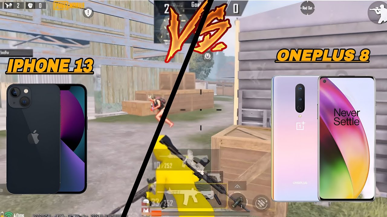 ONEPLUS 8 VS IPHONE 13 PUBG TEST | 90FPS VS 60FPS pubg test