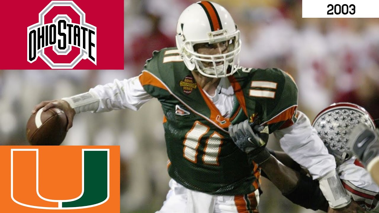 34 Game Win Streak On the Line! (#2 Ohio St vs. #1 Miami 2002, BCS National Championship)