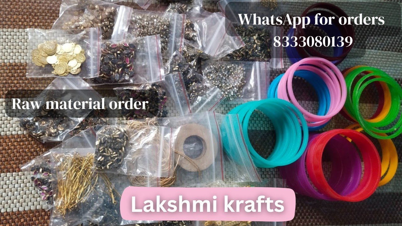 Raw materials order @LakshmiKrafts #trending #viral #popular #handmadejewellery #kundanbangles #clip
