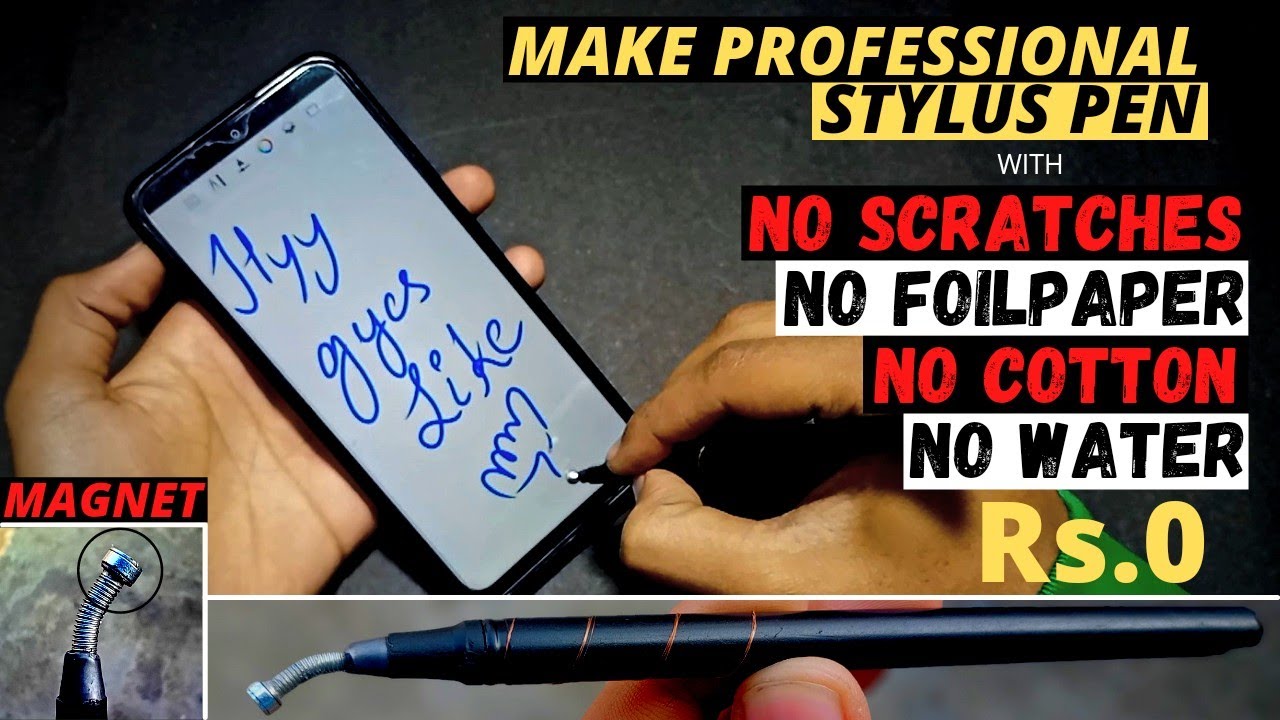 how to make stylus without cotton, water and foilpaper