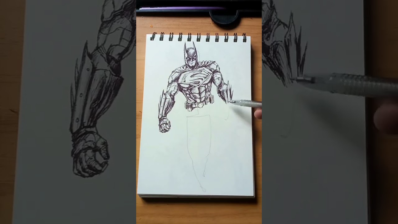 Speed Drawing Batman #animedrawing #stickman #art #anime #animestyle #batman #superman #shorts