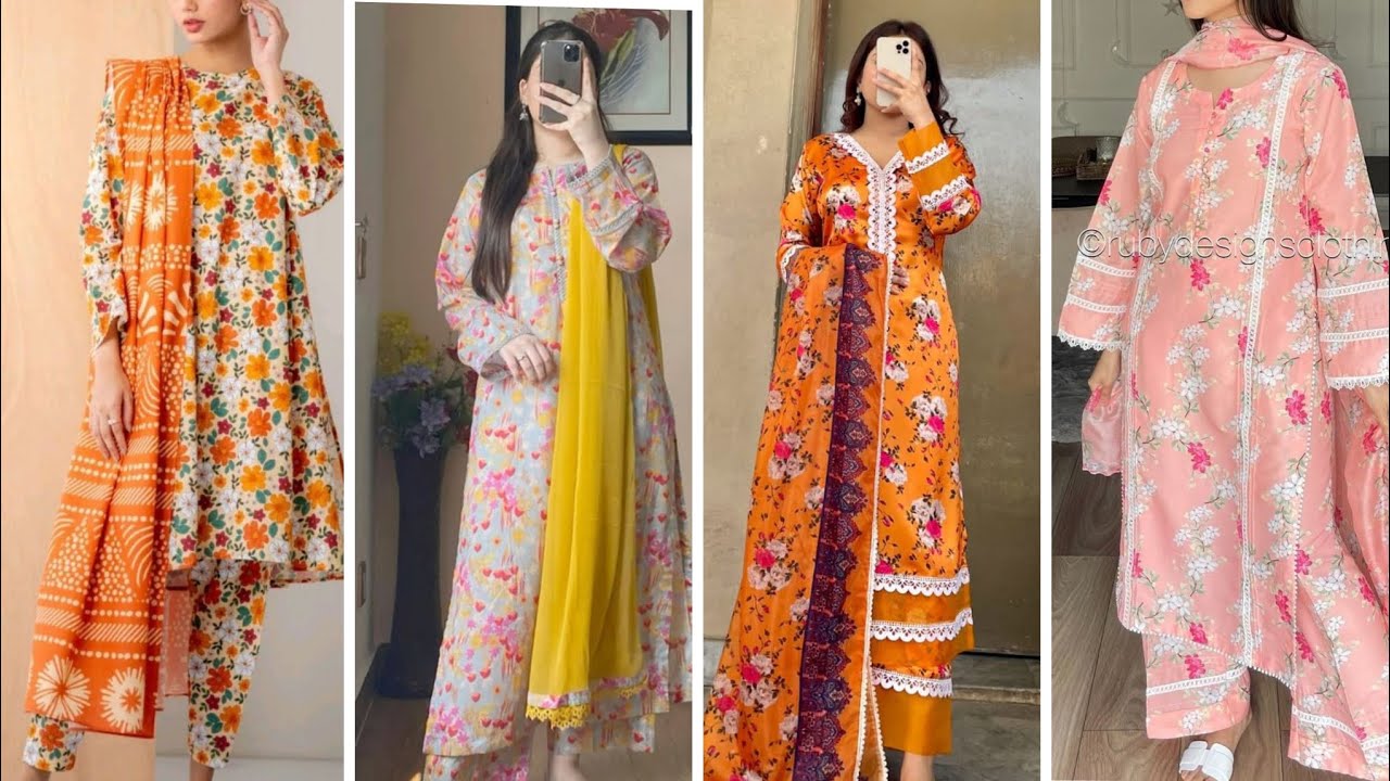 All Over Printed Dress Designing Ideas For Winter 2024!! Casual Wear Printed Dress Designs / Winter