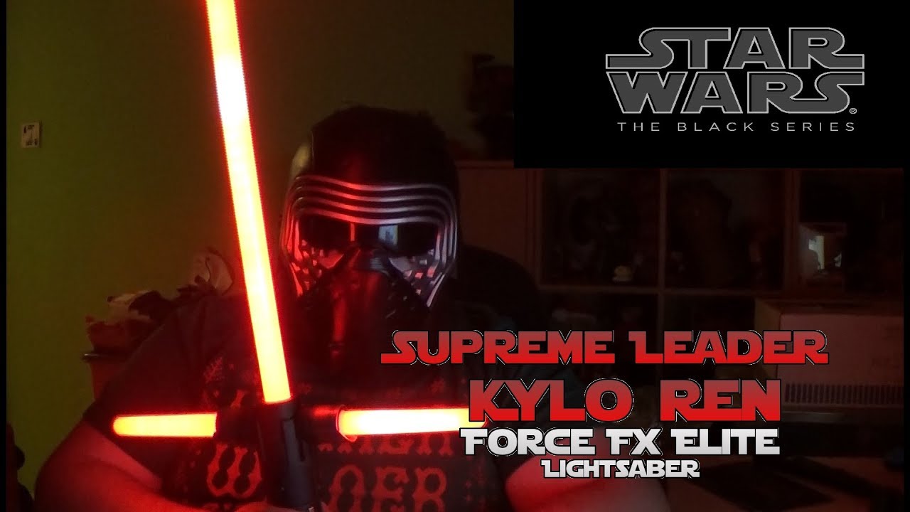 Star Wars Black Series Force FX Elite Supreme Leader Kylo Ren Lightsaber Unboxing Review