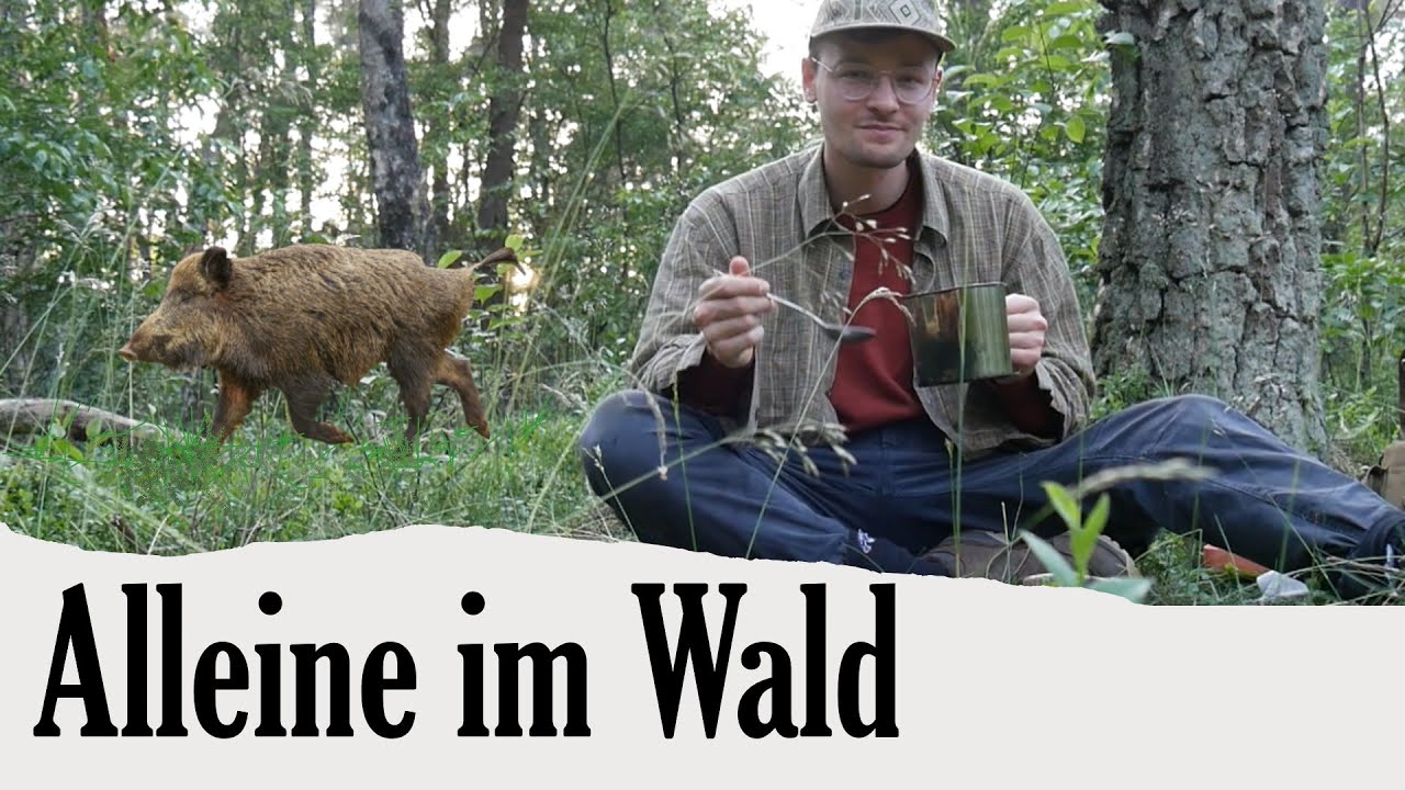 Meine ERSTE Nacht ALLEIN im Wald | von Wildschweinen überrascht | Natürlich draußen #6