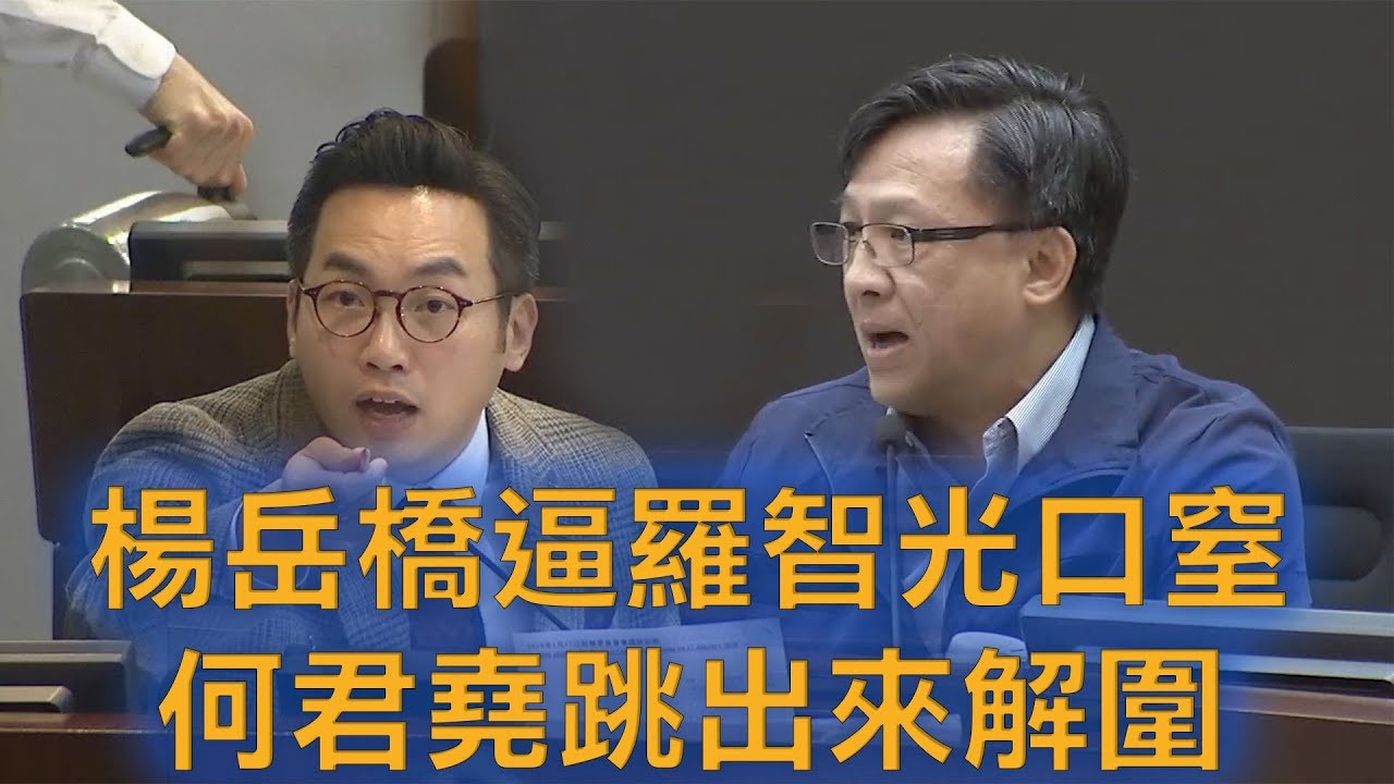 楊岳橋逼得羅智光口窒窒 何君堯跳出來出頭惹得陳淑莊大笑（罕有視頻）
