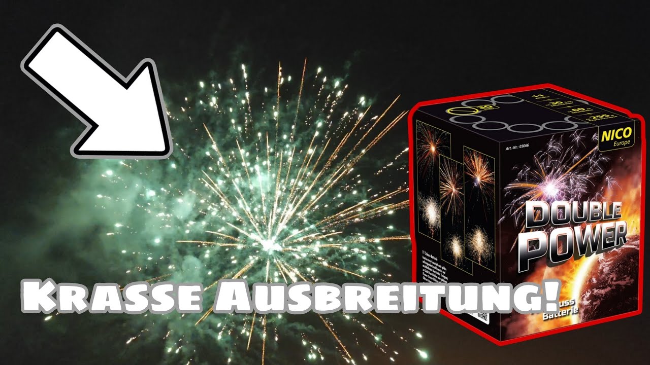 Nico Feuerwerk Double Power 11 Schuss Batterie KRASSE AUSBREITUNG! Pyro Lover