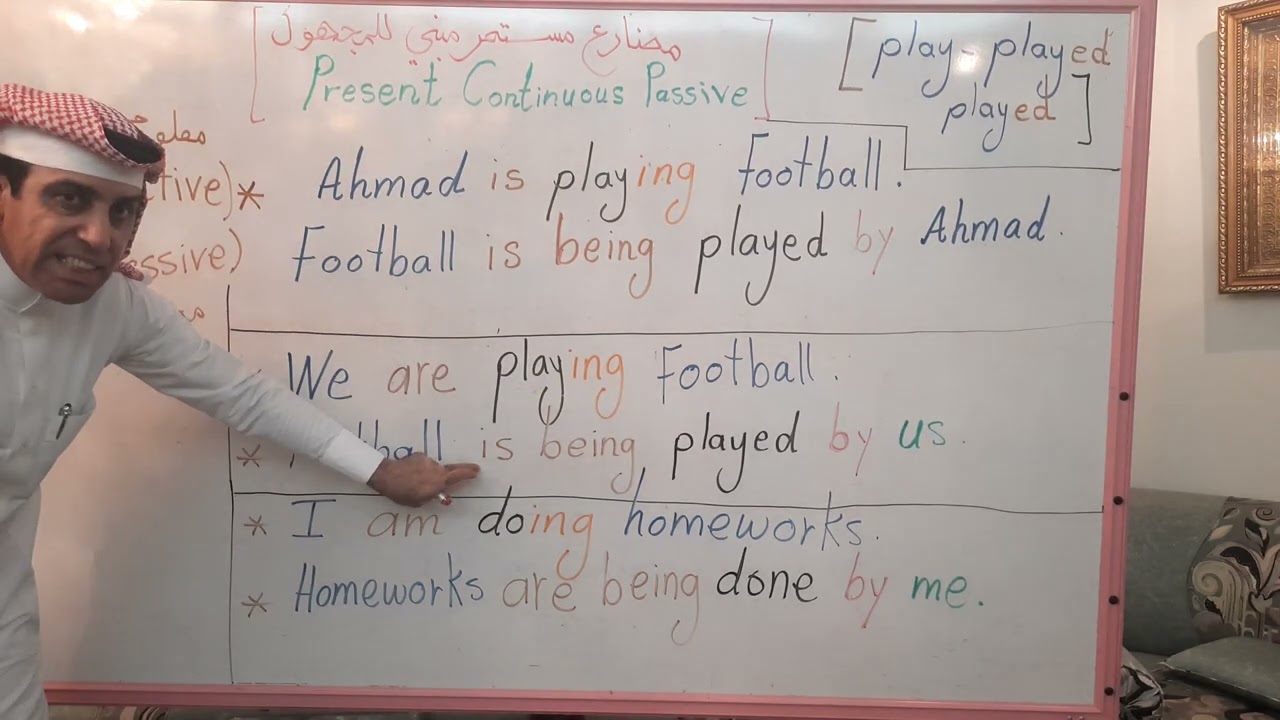 مضارع مستمر مبني للمجهول ( Present continuous Passive )