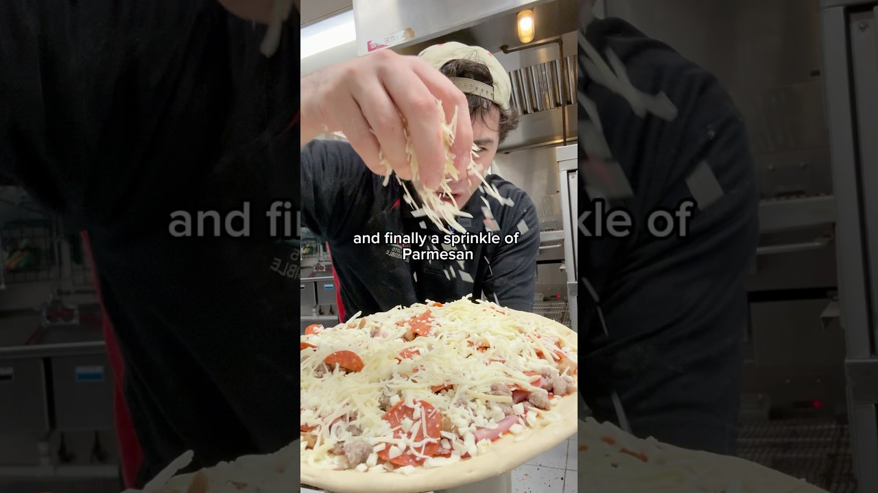THE MOST MEAT AND CHEESE PIZZA?!? #pizza #youtube #shorts #food #viral #youtubeshorts #cooking