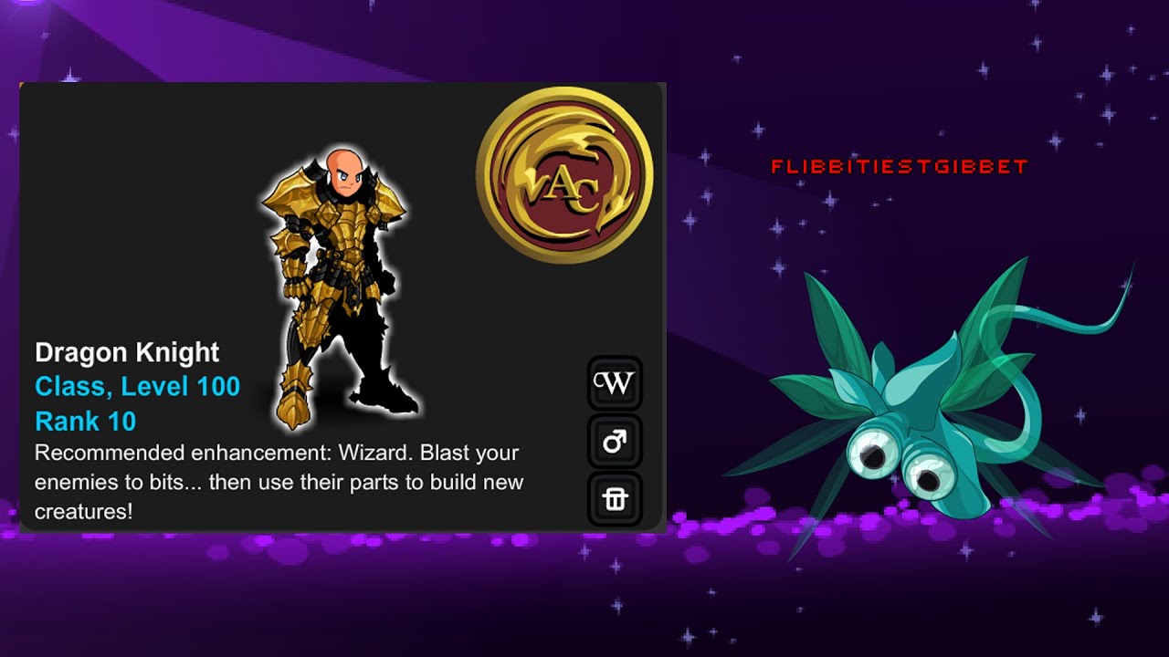 AQWorlds Dragon Knight Void Flibbi Solo (no Pots/Buffs)