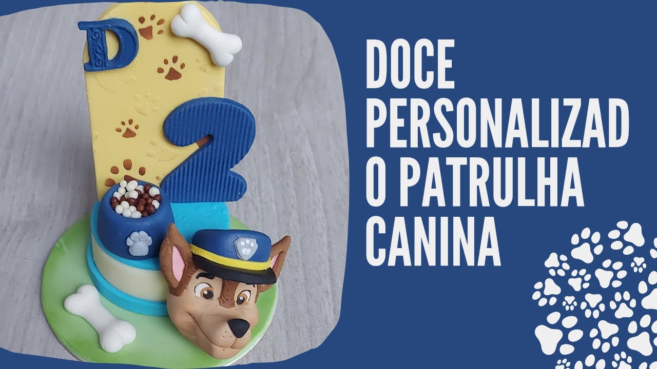 Doce Personalizado Patrulha Canina, bolo bombom patrulha canina decorado em pasta americana. Fondant