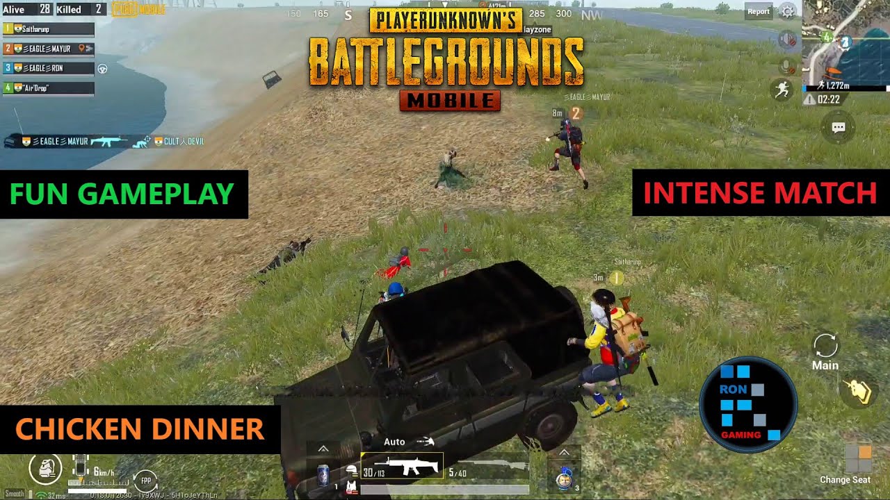PUBG MOBILE | INTENSE MATCH RUSH GAMEPLAY CHICKEN DINNER