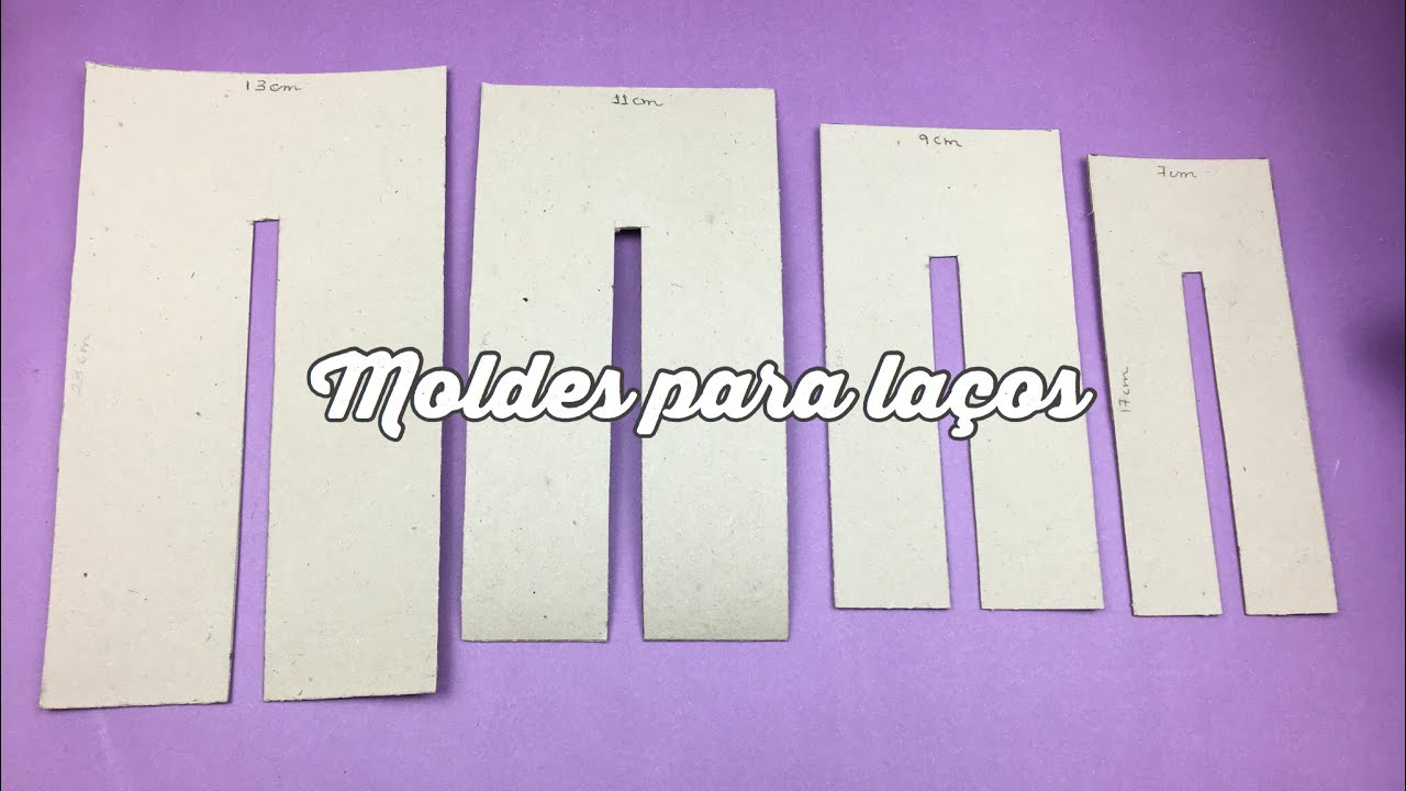🎀 Como fazer moldes para laços em vários tamanhos - Tutorial passo a passo - Dani Ferrari.