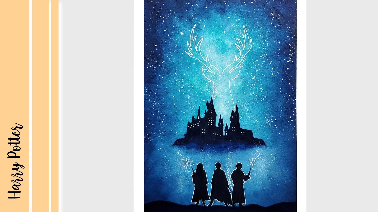 HARRY POTTER | Watercolor Galaxy Painting