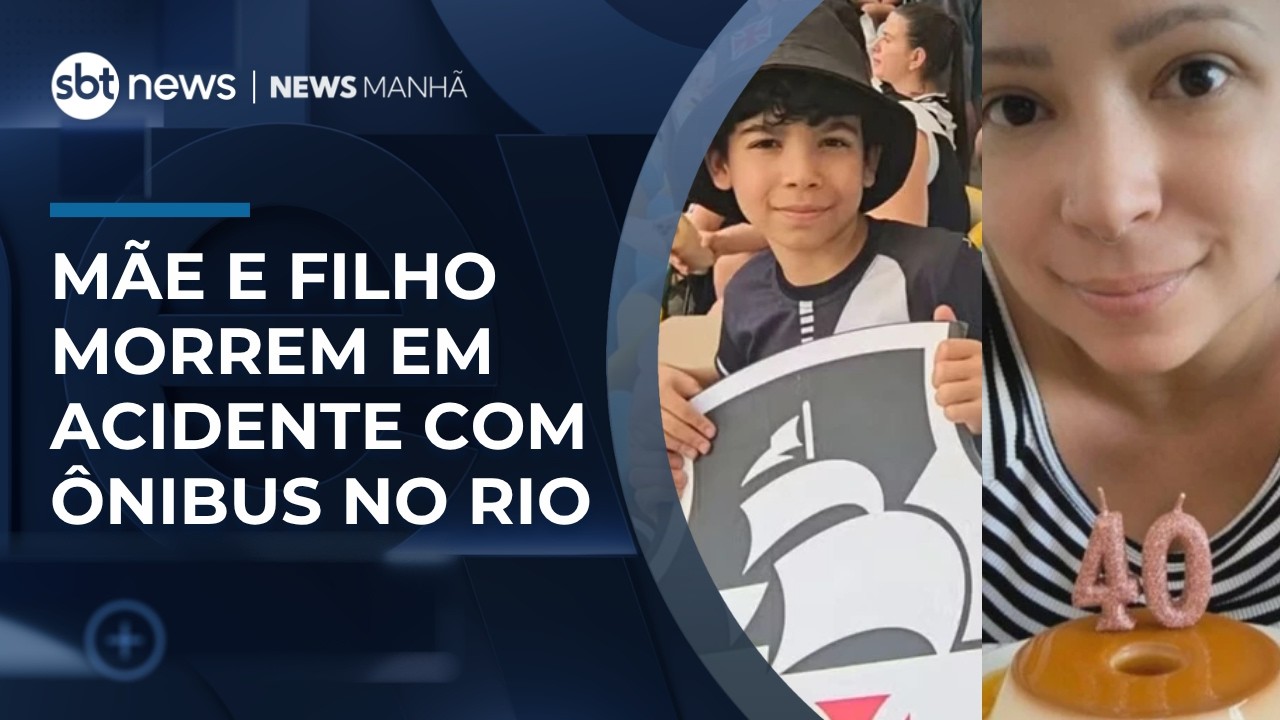 M&atilde;e e filho morrem em acidente entre bicicleta el&eacute;trica e &ocirc;nibus na zona norte do Rio | #NewsManh&atilde;