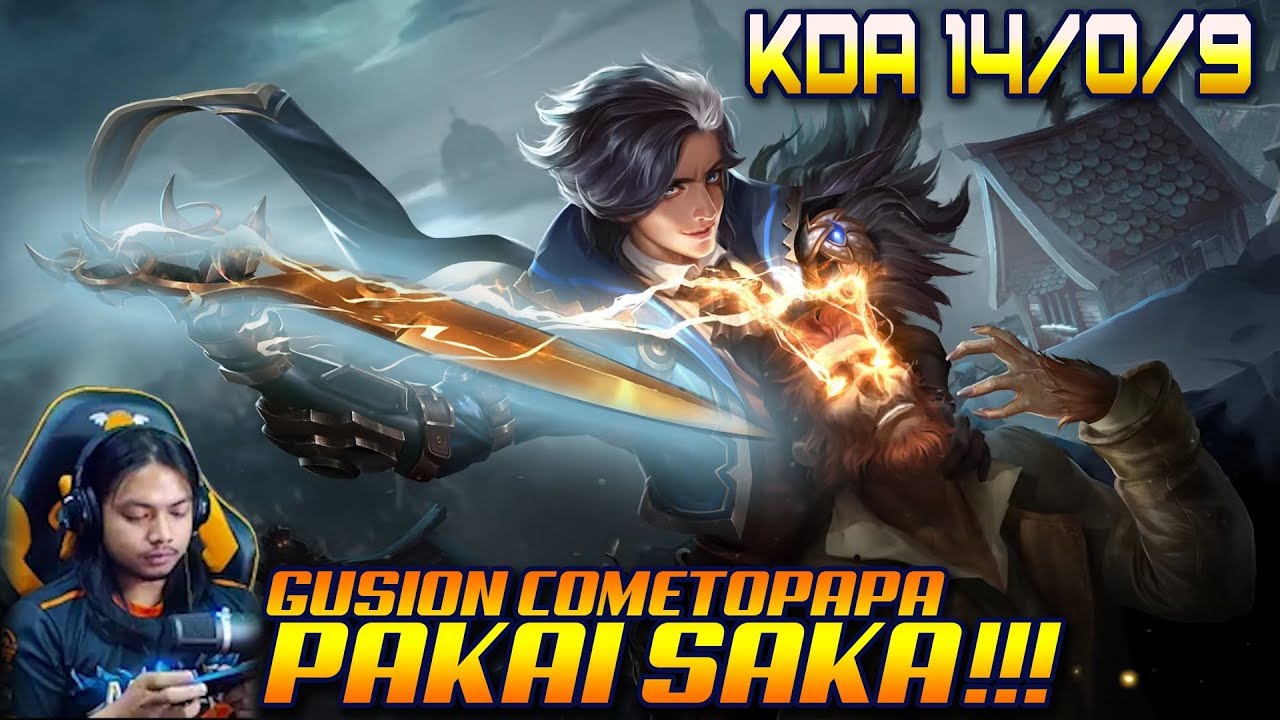 GUSION COMETOPAPA PAKAI SAKA MEMBUATKAN DIA SUSAH MATI !! FACE CAM MODE ON !