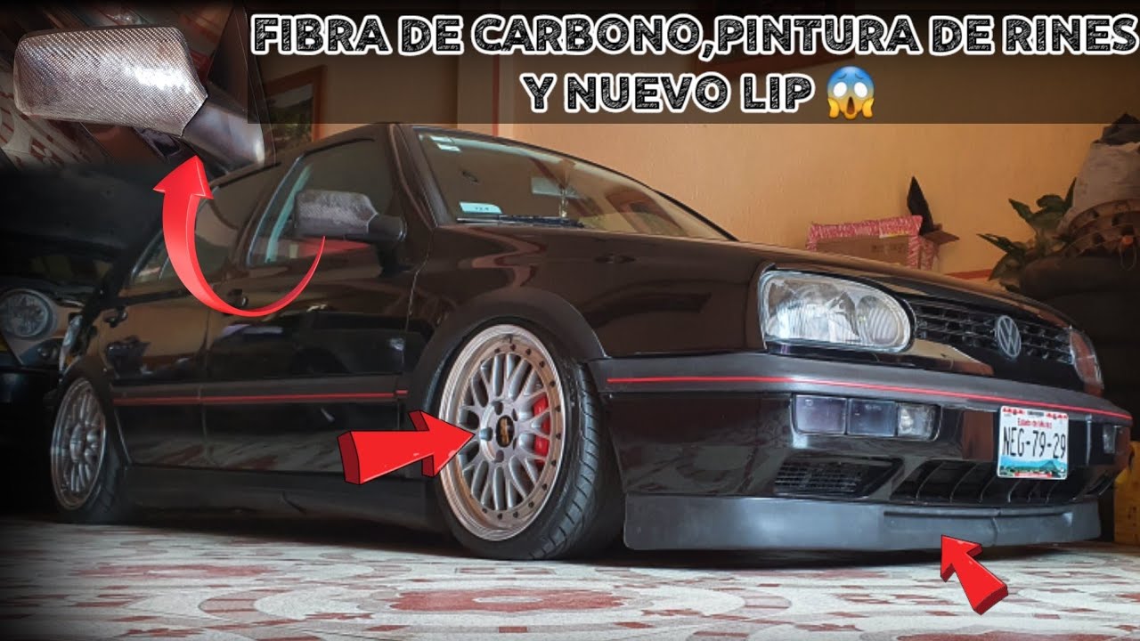 MÁS MEJORAS AL GOLF || FIBRA DE CARBONO, PINTURA DE RINES Y LIP VR6