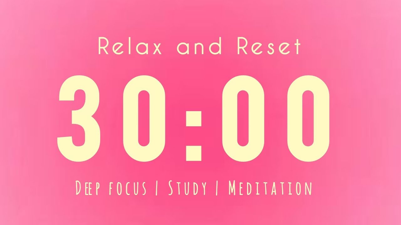 30-Minute Pink Aura Aesthetic Timer | Aesthetic silent countdown for deep focus and study