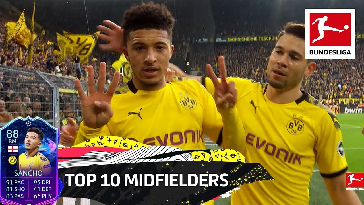 Top 10 Midfielders - Reus, Sancho, M&uuml;ller & More | EA SPORTS FIFA 20