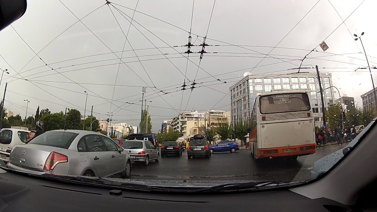 Alexandras avenue (Λεωφόρος Αλεξάνδρας), Athens, Greece (city driving) - onboard camera