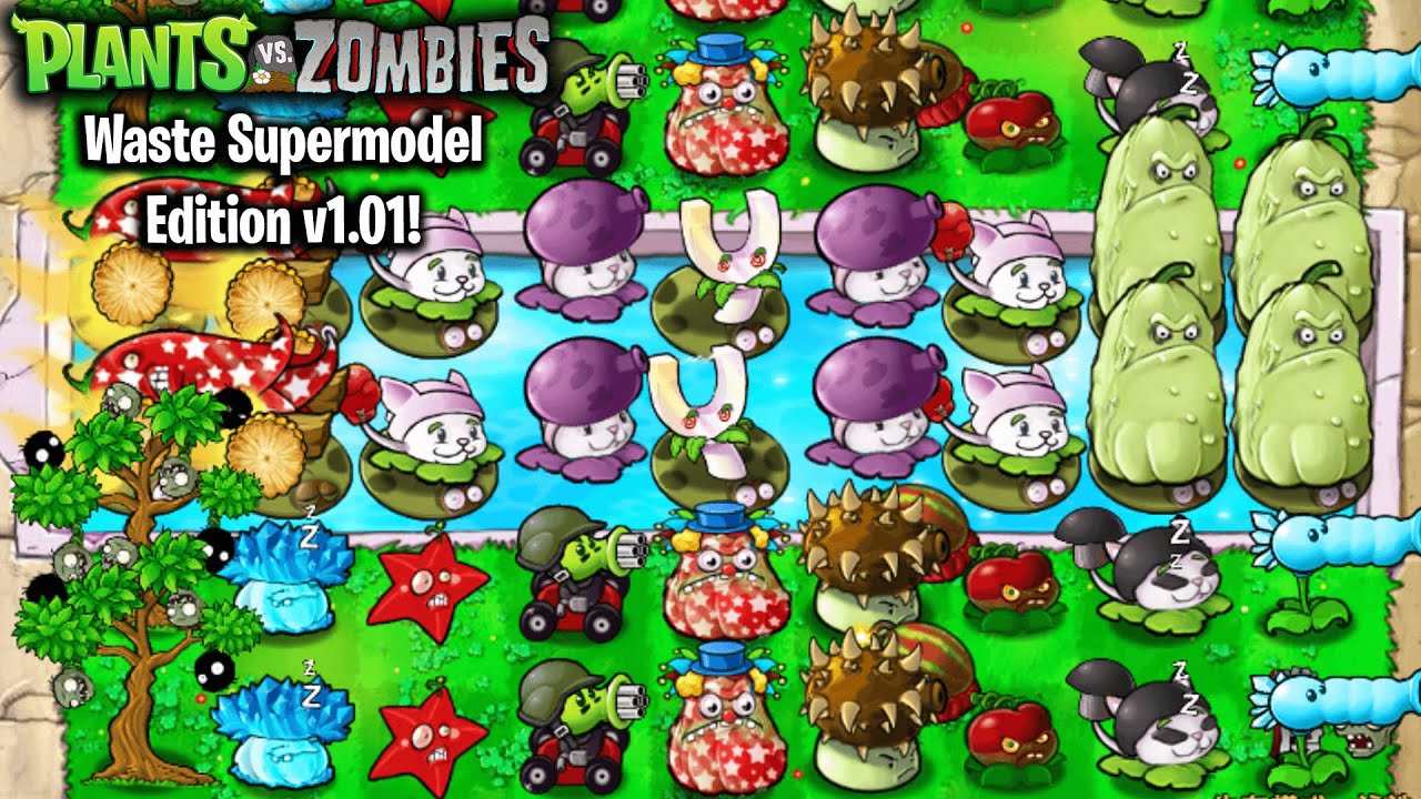 Plants vs Zombies Waste Supermodel Edition 1.01 | Craziest Plants, Zombies & Their Skills | Download