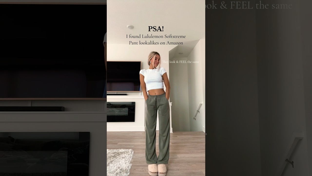 🤍 #lululemon #lulu #amazonfashion #dupes #lounge #sweats #sweatpants #dupe #womensfashion #amazon