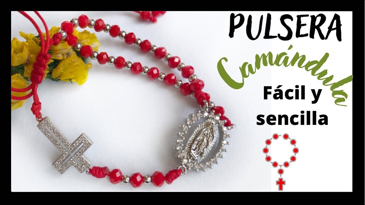 Como hacer una Pulsera CAMÁNDULA/ elaborada en Cristal Murano y hilo/fácil de hacer PASO A PASO