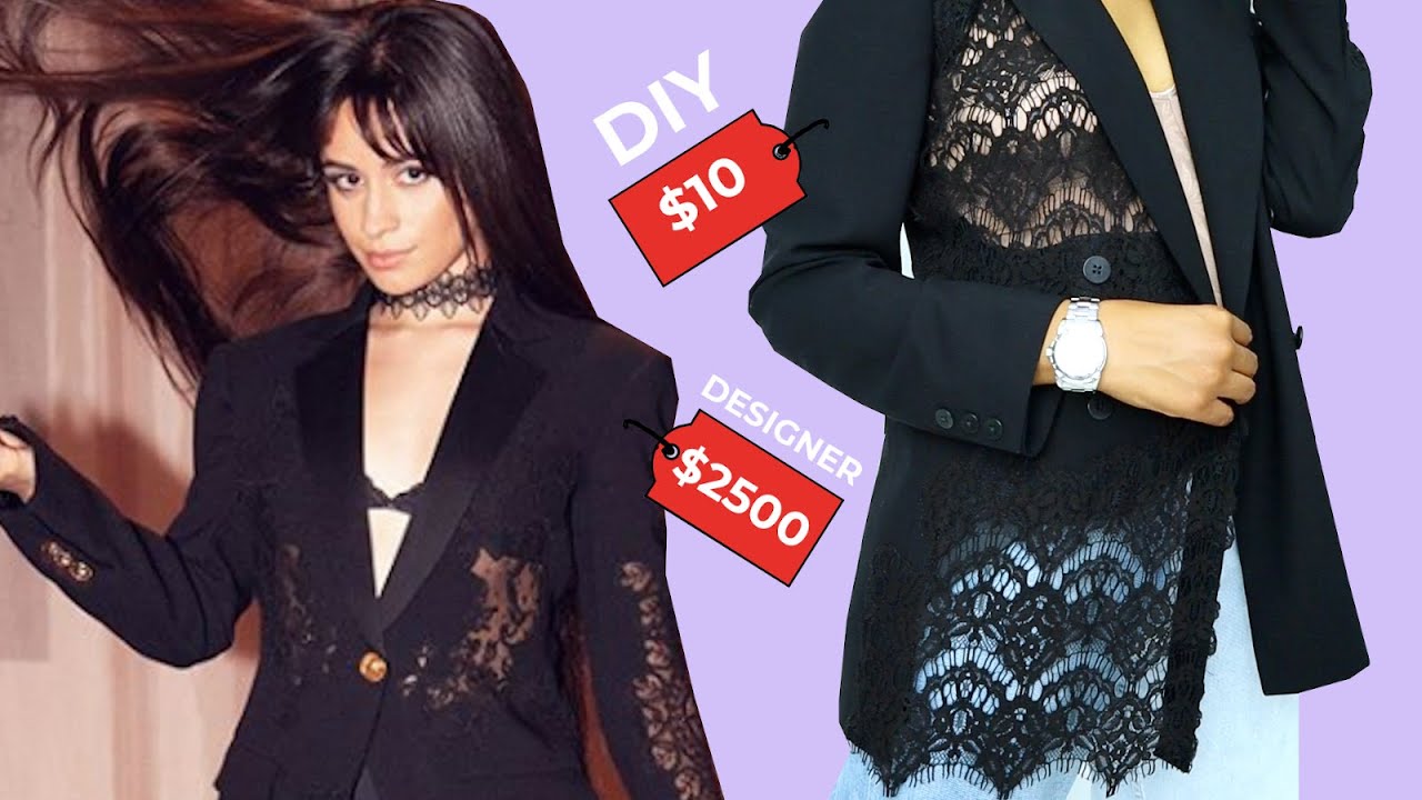 DIY Camila Cabello Lace Blazer | Designer Thrift Flip