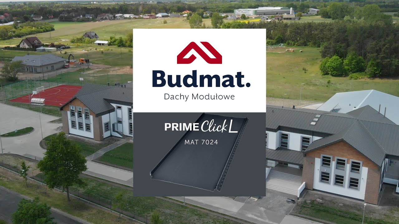 Panel Dachowy Prime Click L w kolorze 7024. Obejrzyj naszą prezentację z drona | Budmat