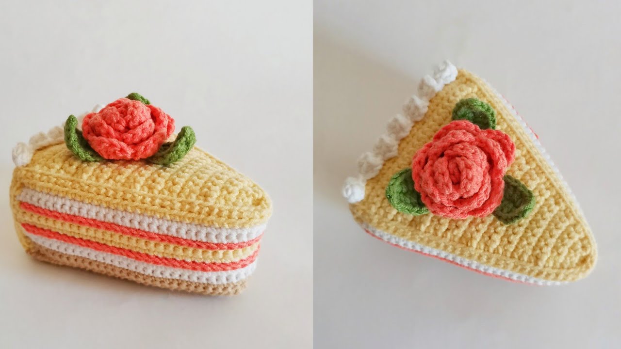 Вязаный торт крючком. Cake crochet pattern