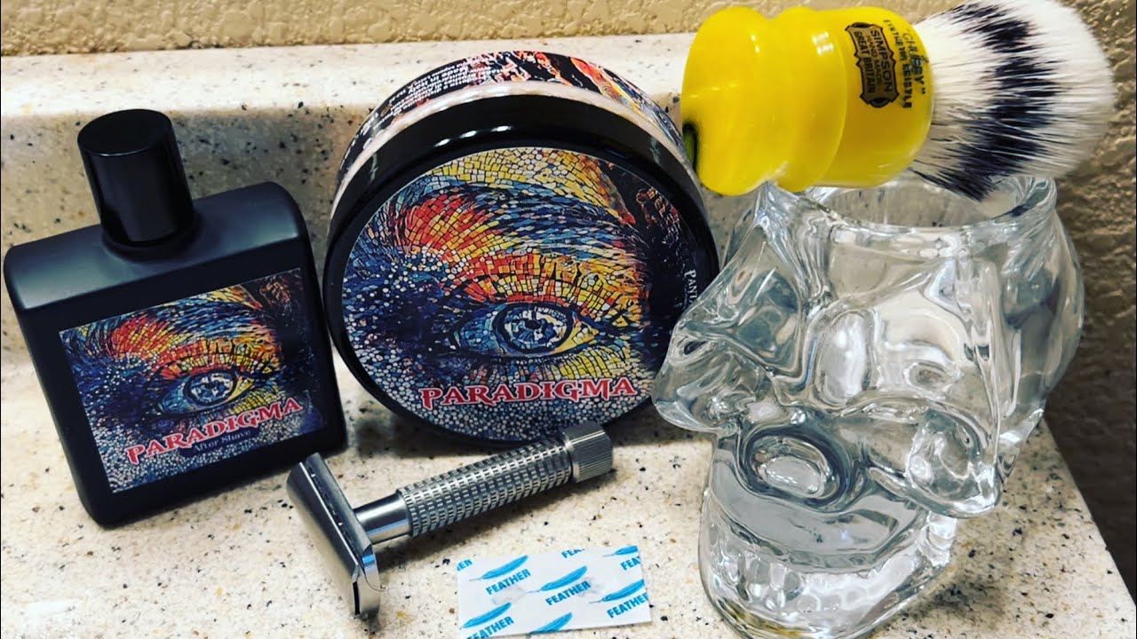 Rex Envoy with a Feather Blade, Panta Rei’s - Paradigma Soap & Aftershave, & Simpson Chubby 2 LE.