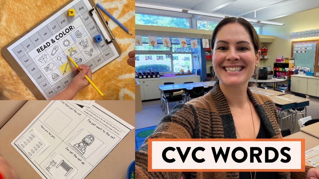 How to Teach CVC words in First Grade! // CVC lessons and activities for Grade 1