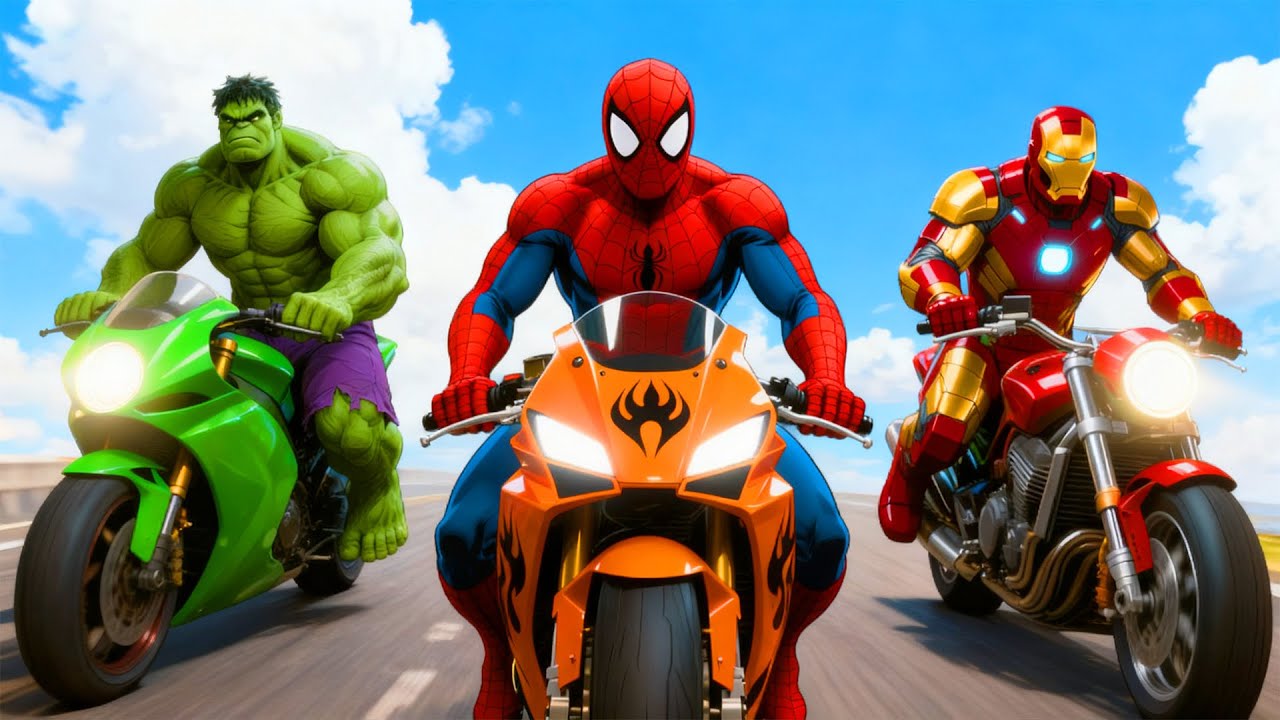 Гонка Spider-Man Biker Challenge в GTA 5, эпизод 1