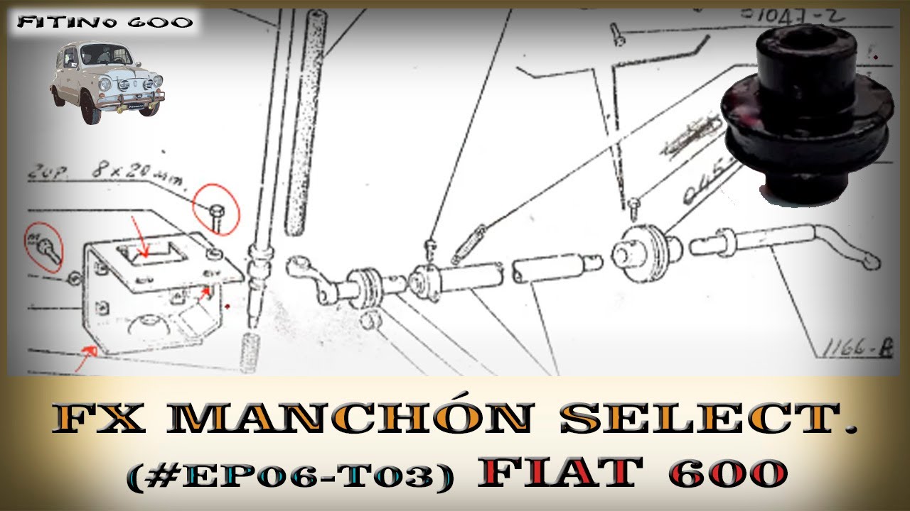 Manchón de selectora Fiat 600 EP06T03 / #Fiat600 #Manchónselectora #Fitino600