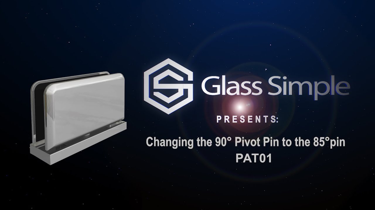 Changing the pin of the Pivot Hinge PAT01, from 90° to 85°, compare to PPH01 - Glass Simple