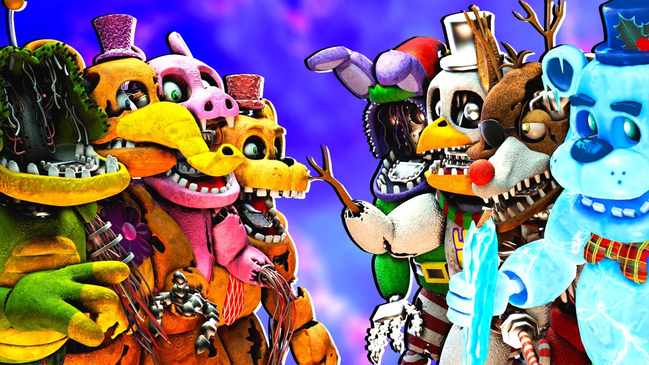FNaF Withered Melodies vs Christmas Animatronics