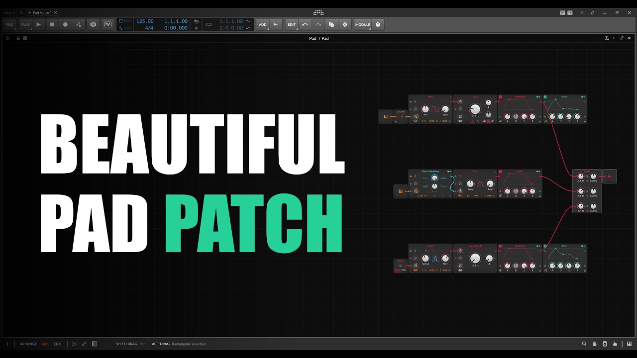 3 Techniques for creating beautiful Pads in Bitwig's Grid