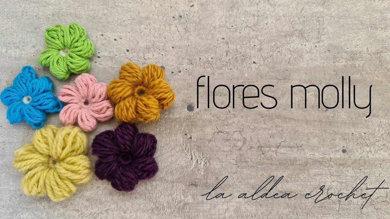 Tutorial Flores Molly a crochet (ganchillo)