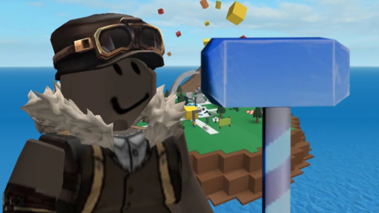 Trolling people with hammer in natural disaster survival!