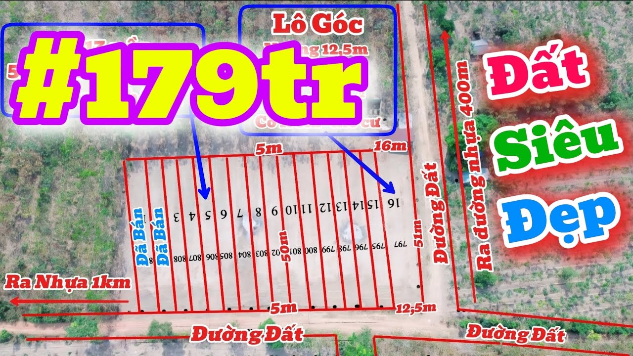 (58) 179tr | Đất Siêu Đẹp - GIÁ CHƯA QUA ĐẦU TƯ, cách nhựa 400m LH 0867251968 #bdsbinhphuoc