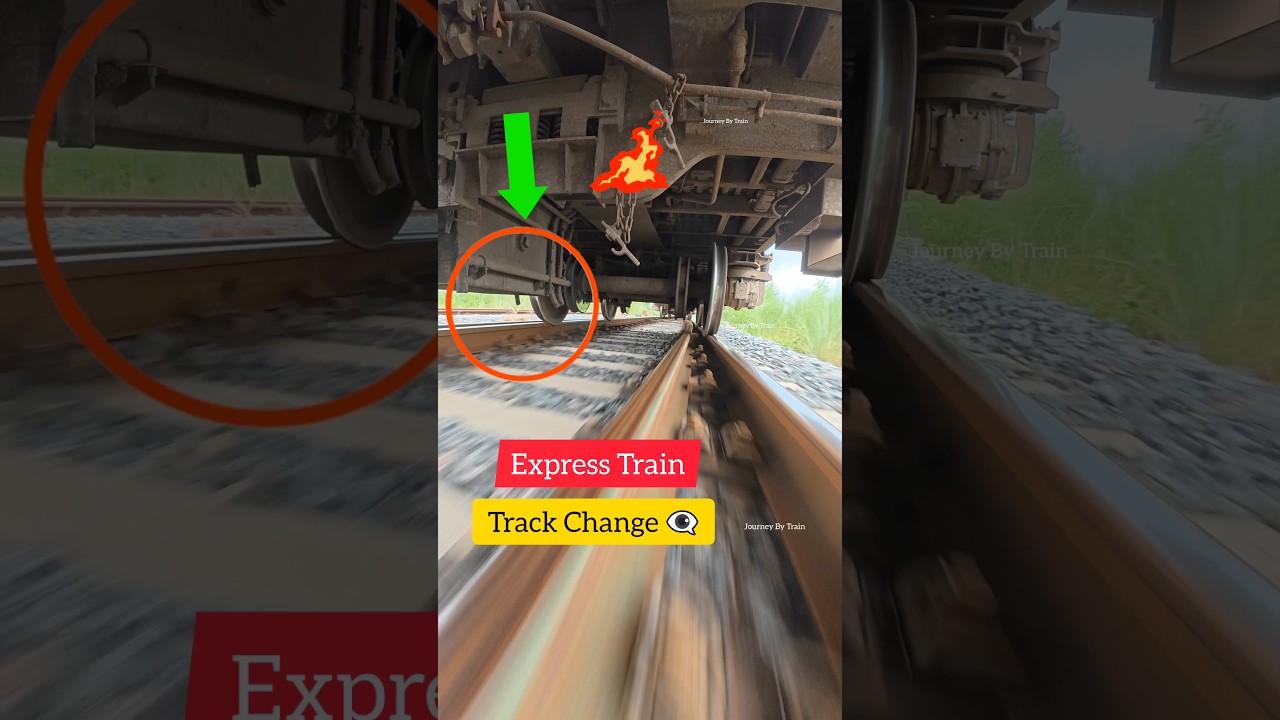 Luxarious Express Train Track Switch 🫡😎 #shortsfeed #train #train_wheel #track_change #trackswitch