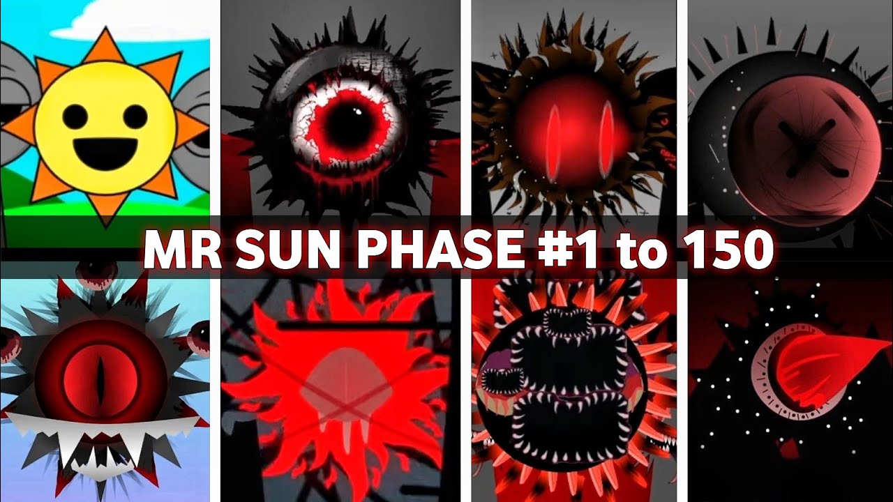 Incredibox - Sprunki phase 1 to 150 Mr Sun in ALL Different Mods 